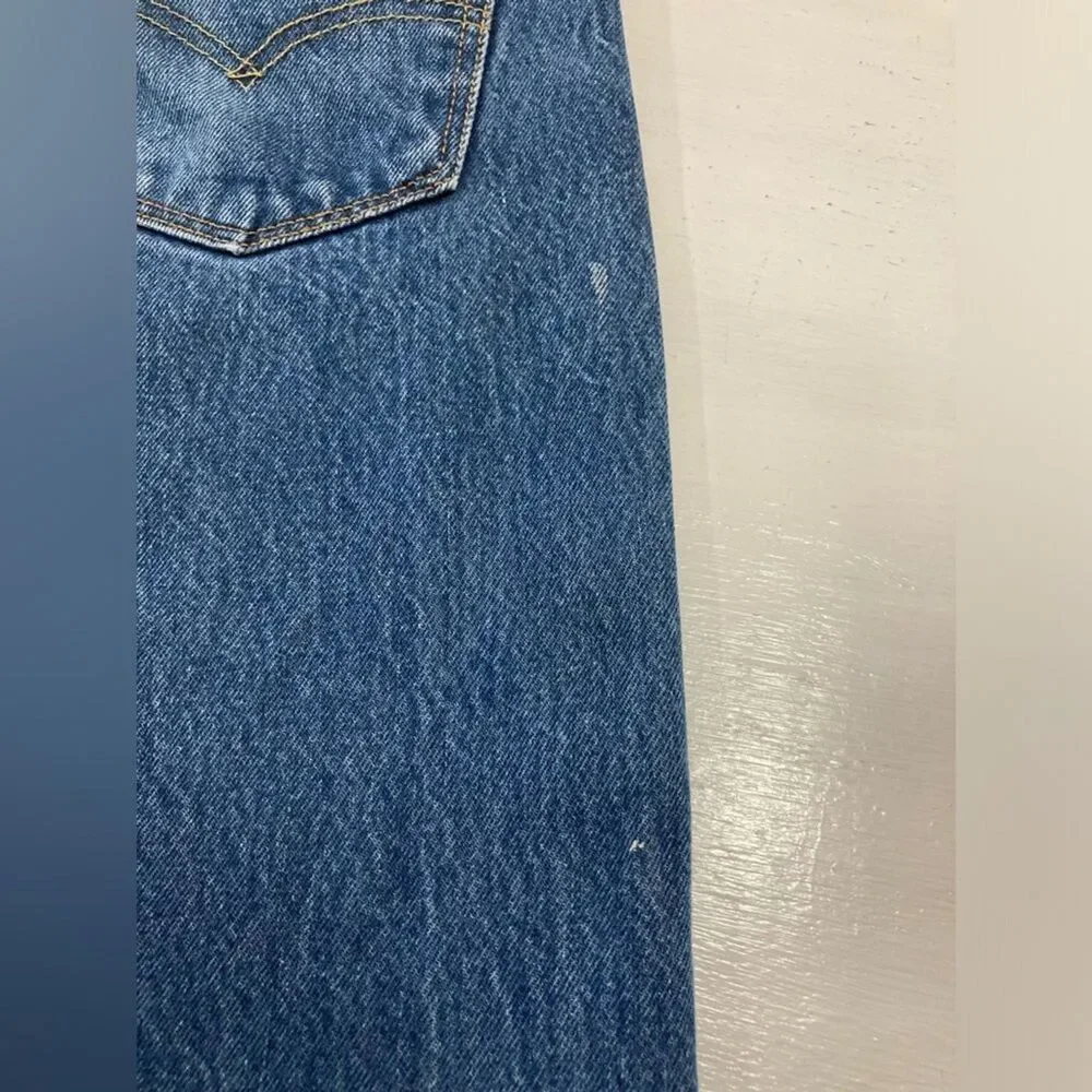 Levi's 501XX Button Fly Jeans Mens 36x34 Blue Straight Leg Denim Casual - Picture 9 of 13
